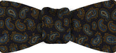 Burnt Orange, Brown, Sky Blue & Off-White on Midnight Blue Ground